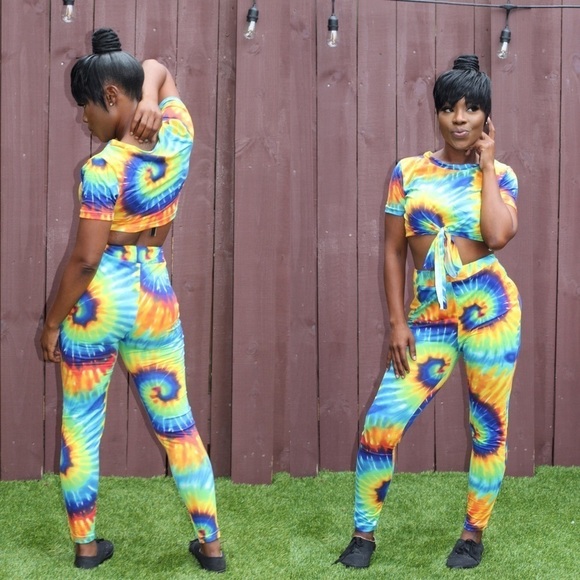 Tye-Dye Matching Set  [Blue Green] - Picture 2 of 10